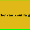 Thơ văn xuôi là gì?