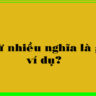 Từ nhiều nghĩa là gì?