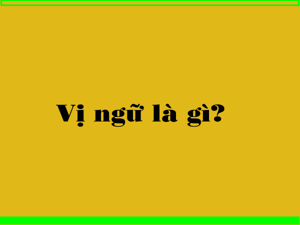 Vị ngữ là gì?