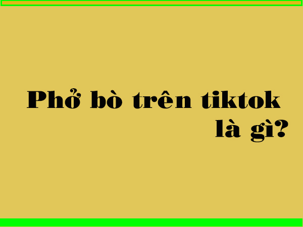 Phở bò trên tiktok là gì?